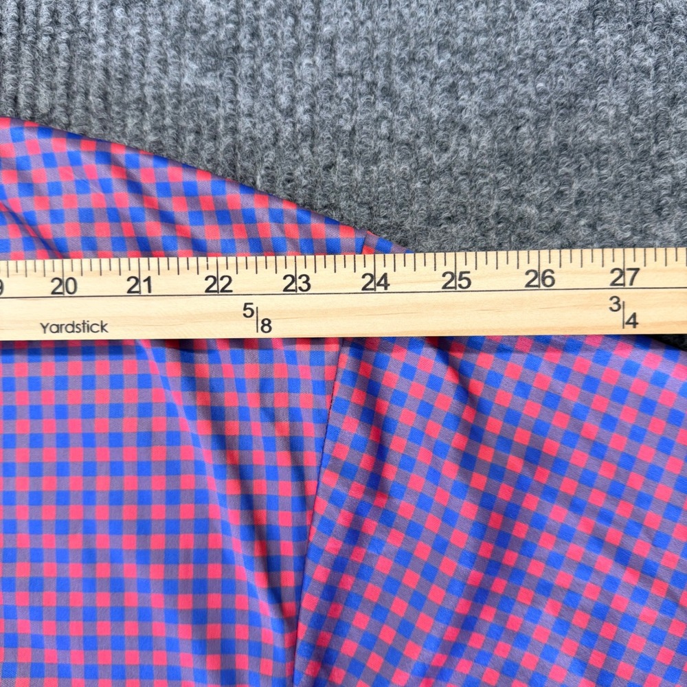 Collars & Co Mens 3XL Dress Collar Polo Shirt Blue Orange Gingham Check Golf Tee - Picture 4 of 9